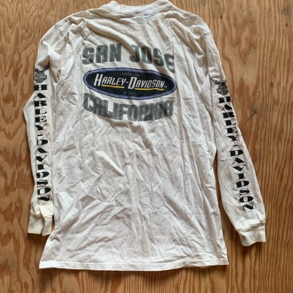 Vintage 1998 harley davidson San Jose long sleeve shirt - california motorcyclet - Picture 5 of 6